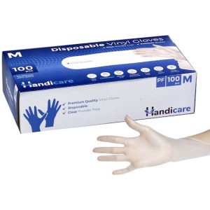 DISPOSABLE VINYL GLOVES MEDIUM