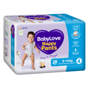 BABYLOVE NAPPY PANTS TODDLER 2x56's