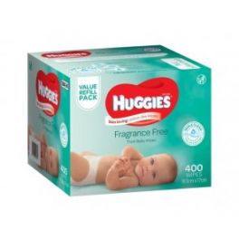 HUGGIES WIPES UNSCENTED 1x400's