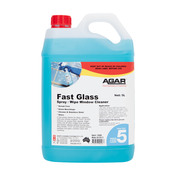 AGAR FAST GLASS WINDOW CLEANER 5 LITRE