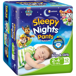 BabyLove SLEEPY NIGHTS 2-4 YEARS 3x12's
