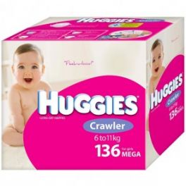HUGGIES CRAWLER GIRL 136's