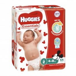 HUGGIES ESSENTIALS INFANT 4 x 54's