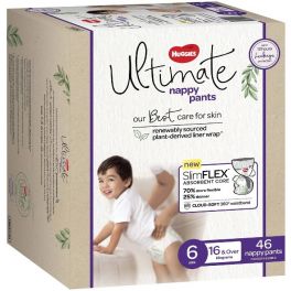 HUGGIES ULTIMATE NAPPY PANTS SIZE 6 JUNIOR 46's