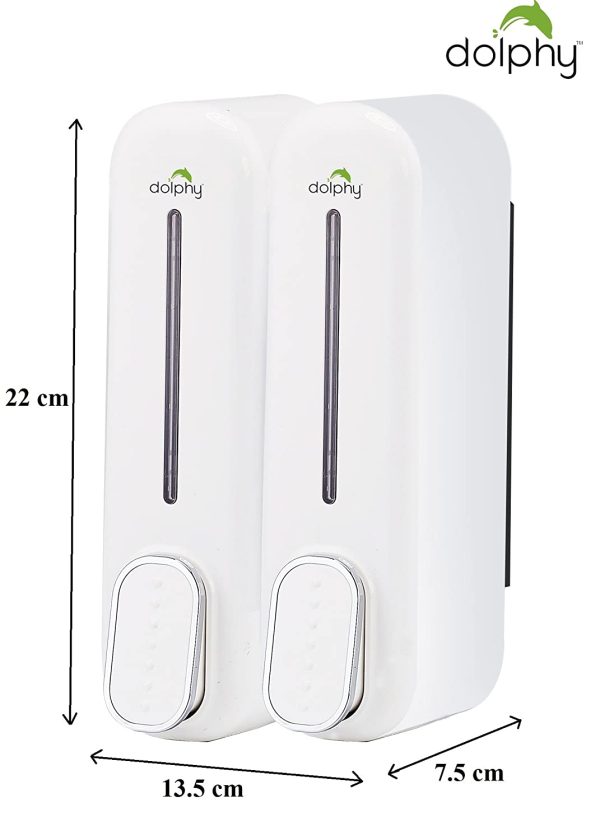 SOAP DISPENSER 300ml - SET OF 2 - WHITE - Image 2