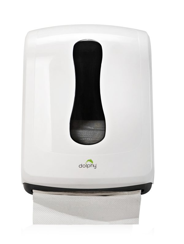 SLIMLINE PAPER TOWEL ROLL DISPENSER - WHITE