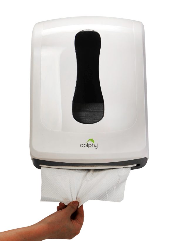 SLIMLINE PAPER TOWEL ROLL DISPENSER - WHITE - Image 2