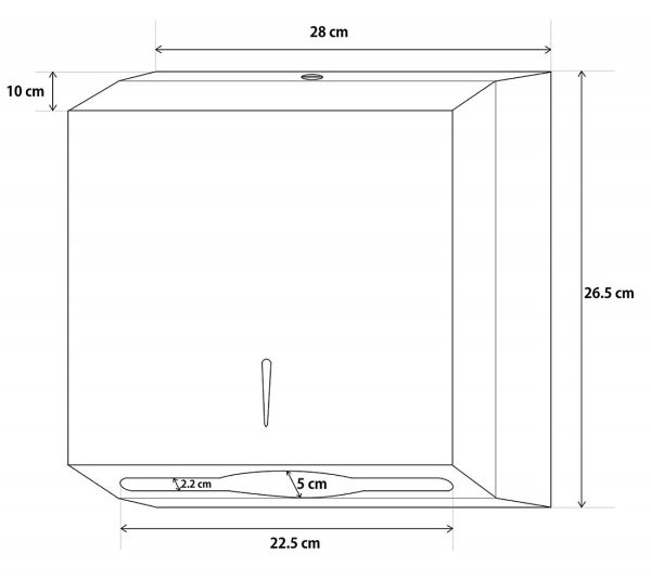 STAINLESS STEEL SLIMLINE PAPER TOWEL DISPENSER - SMALL - Image 3
