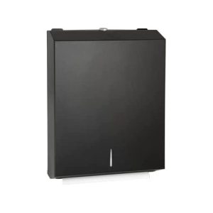 STAINLESS STEEL SLIMLINE PAPER TOWEL DISPENSER - BLACK