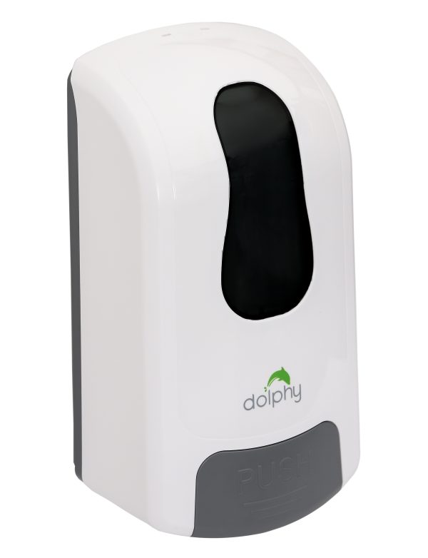 MANUAL SOAP/SANITISER DISPENSER - 1000 ML GEL/SPRAY/FOAM - WHITE - Image 2