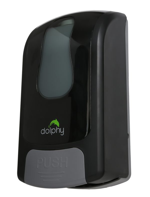 MANUAL SOAP/SANITISER DISPENSER - 1000 ML GEL/SPRAY/FOAM - BLACK - Image 2