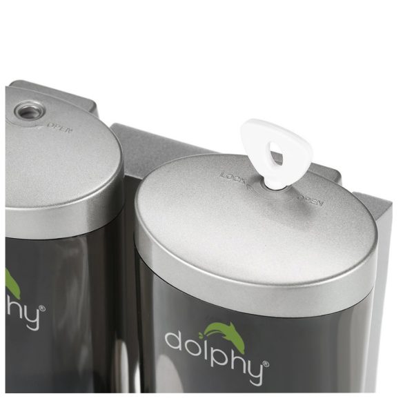 SOAP DISPENSER TWIN 200ml - TRANSPARENT BLACK - Image 2
