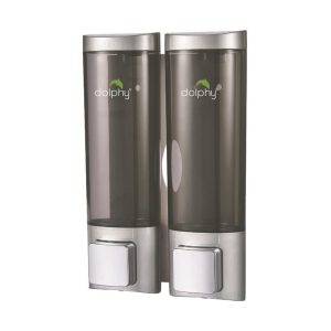SOAP DISPENSER TWIN 200ml - TRANSPARENT BLACK