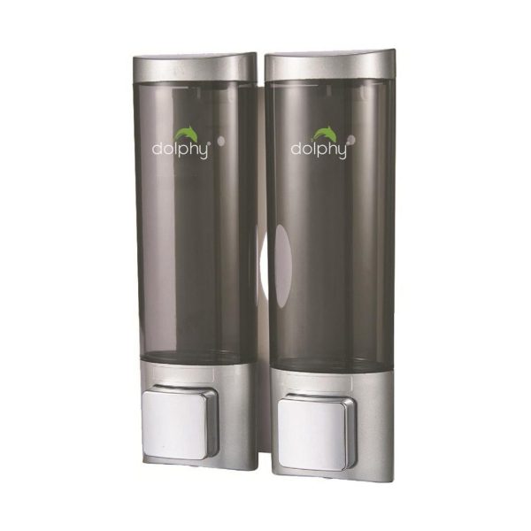 SOAP DISPENSER TWIN 200ml - TRANSPARENT BLACK