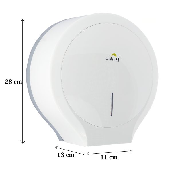 JUMBO TOILET PAPER ROLL DISPENSER - WHITE - Image 4