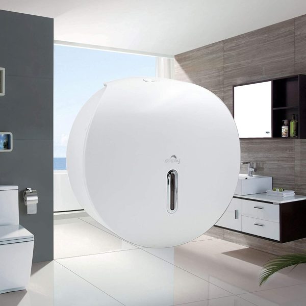 PLAZA JUMBO TOILET ROLL DISPENSER - WHITE - Image 3