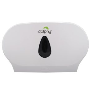 TWIN JUMBO TOILET ROLL DISPENSER - WHITE
